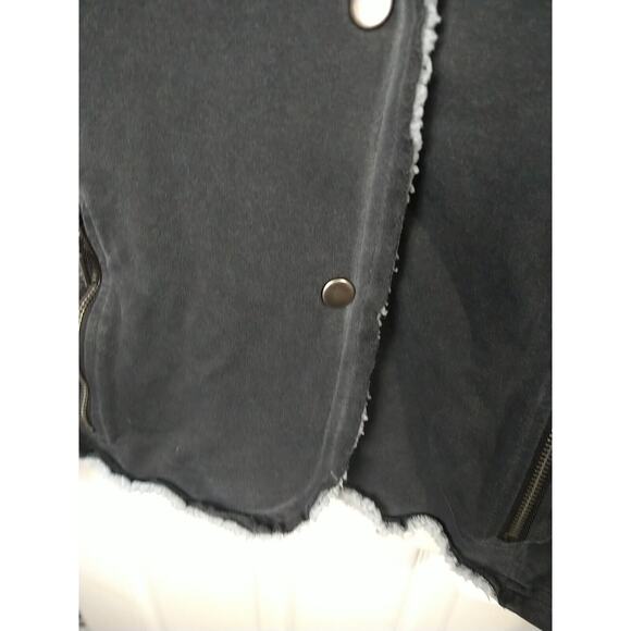 Yest Woman 12 Jacket Lightweight Collared Snap Zip Pocket Casual Y2K Grunge - Picture 5 of 9